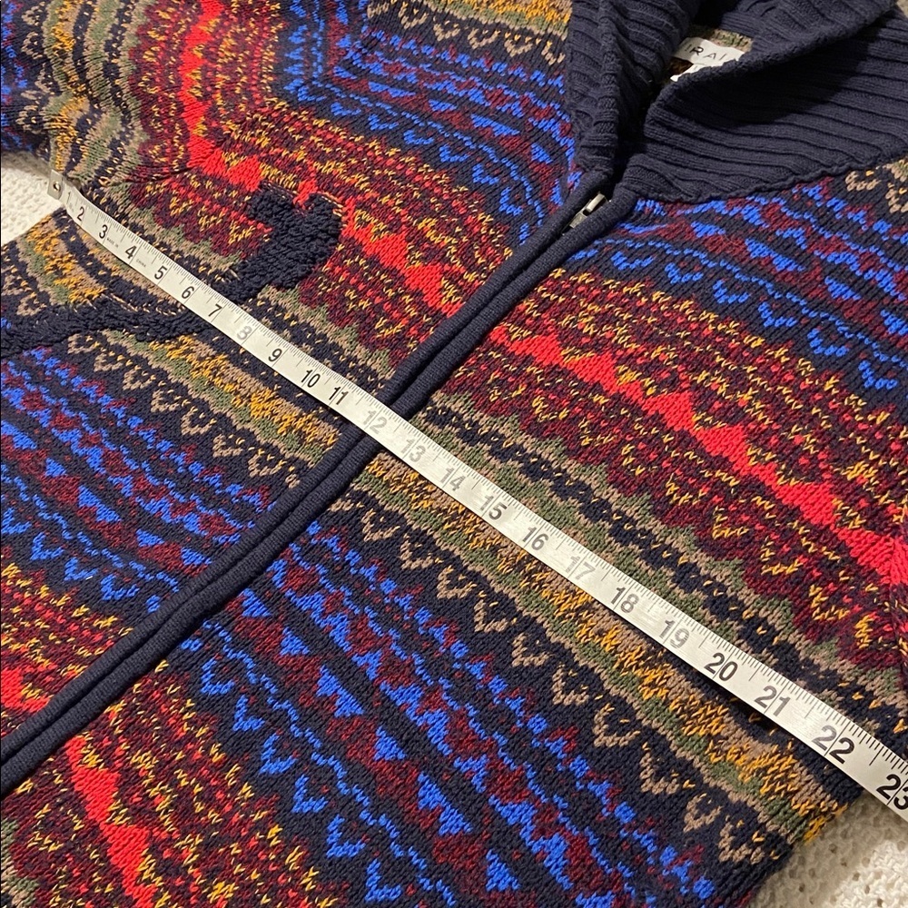 The Rail Multi-Color Zip-Front Cardigan Sweater Cotton Blend Shawl Collar Large - Picture 11 of 11